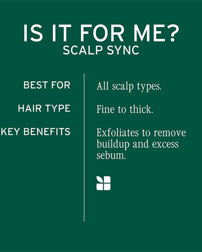 Scalp Sync Oil Balancing Serum is a specialized treatment designed to absorb and reduce excess scalp oil, preventing sebum from traveling down the hair strand between washes. Micro-dosed with a concentrate of a fermented tea blend, this serum helps balance the scalp for a fresher look and feel. It is formulated to purify the scalp for up to 48 hours*, ensuring your hair remains clean and refreshed.