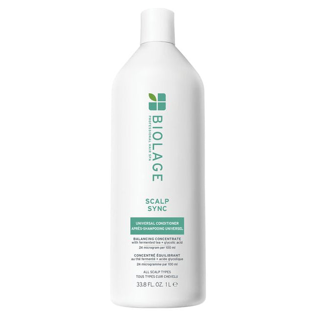 Scalp Sync Universal Conditioner is a versatile, lightweight conditioner designed to nourish all hair types while promoting a healthy scalp. Micro-dosed with a concentrate of a fermented tea blend and filtered glycolic acid, this rich, creamy formula gently conditions from root to tip without weighing down hair. It can also be applied directly to the scalp as a treatment to hydrate dry areas, offering relief for up to 72 hours*. 