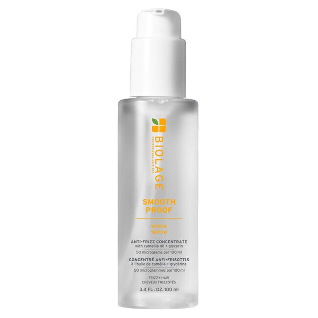 SmoothProof Serum for Frizzy Hair is a specialized hair care product designed to provide the perfect amount of smoothness and shine to frizz-prone hair. Infused with a concentrate of camellia oil and glycerin, this serum acts as a protective layer against environmental aggressors like humidity, helping to control frizz for up to 24 hours. Its carefully calibrated formula leaves hair looking and feeling soft, sleek, and shiny, making it an ideal choice for those seeking to tame unruly strands.