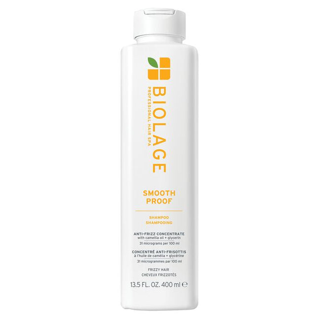 SmoothProof Shampoo by Biolage is a specially formulated shampoo designed to gently cleanse and instantly nourish hair that is prone to frizz. Micro-dosed with a concentrate of camellia oil and glycerin, this shampoo provides the perfect amount of nourishment and smoothness, taming unruly hair and preventing frizz by creating a protective layer around each strand.