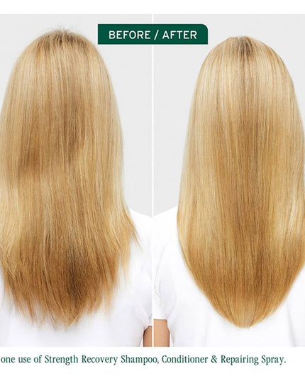 Strength Recovery Conditioning Cream is a rinse-off conditioner for damaged hair that strengthens for shiny-looking and softer-feeling hair. This conditioner has a creamy texture that leaves hair stronger after one use with 3X more moisture*.