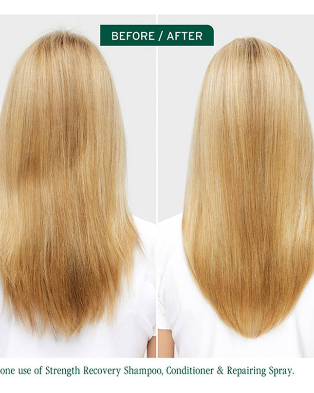 Strength Recovery Conditioning Cream is a rinse-off conditioner for damaged hair that strengthens for shiny-looking and softer-feeling hair. This conditioner has a creamy texture that leaves hair stronger after one use with 3X more moisture*.