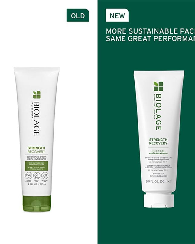 Strength Recovery Conditioning Cream is a rinse-off conditioner for damaged hair that strengthens for shiny-looking and softer-feeling hair. This conditioner has a creamy texture that leaves hair stronger after one use with 3X more moisture*.