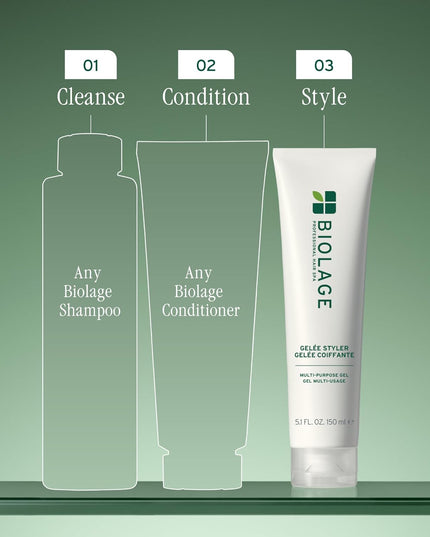 Styling Gelée 150 ml is a versatile, all-purpose gel that provides medium hold while taming flyaways and frizz. Ideal for any hair type, this lightweight formula smooths your strands without weighing them down or adding tackiness, maintaining body and volume while imparting a gorgeous shine. It offers control without the crunch, ensuring a smooth and polished finish.