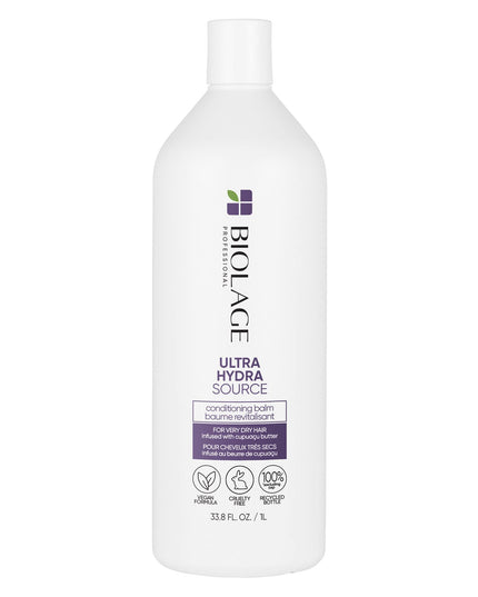 Biolage Ultra HydraSource Conditioner adds shine and moisture. Inspired by the aloe plant that never seems to dry, the conditioner helps optimize moisture balance, intensely conditioning for healthy looking hair. Instantly renews moisture for healthy looking hair.