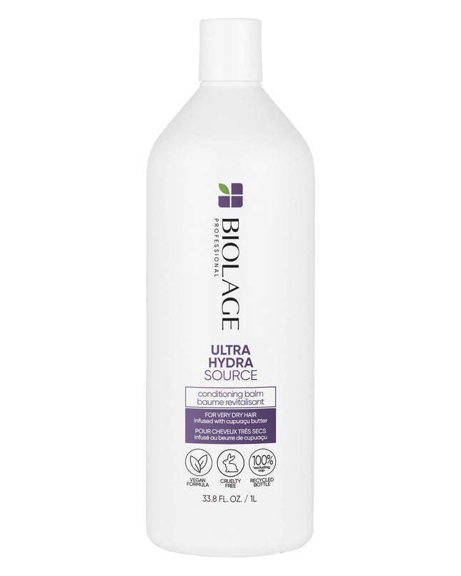 Biolage Ultra HydraSource Conditioner adds shine and moisture. Inspired by the aloe plant that never seems to dry, the conditioner helps optimize moisture balance, intensely conditioning for healthy looking hair. Instantly renews moisture for healthy looking hair.