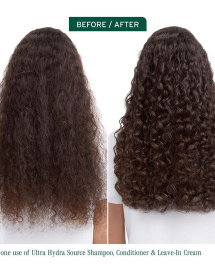 Ultra Hydra Source Conditioner for Very Dry Hair is an intensely hydrating conditioning balm formulated with cold-pressed Cupuaçu Butter and filtered salicylic acid. It is designed to replenish and retain moisture in very dry, thick, or coarse hair, leaving it supremely soft, smooth, and manageable. This conditioner provides up to 72 hours of moisture and frizz control*, delivering 6X more moisture after just one use**.