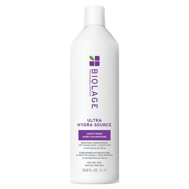 Ultra Hydra Source Conditioner for Very Dry Hair is an intensely hydrating conditioning balm formulated with cold-pressed Cupuaçu Butter and filtered salicylic acid. It is designed to replenish and retain moisture in very dry, thick, or coarse hair, leaving it supremely soft, smooth, and manageable. This conditioner provides up to 72 hours of moisture and frizz control*, delivering 6X more moisture after just one use**.