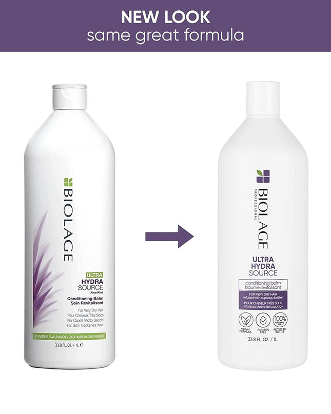 Biolage Ultra HydraSource Conditioner adds shine and moisture. Inspired by the aloe plant that never seems to dry, the conditioner helps optimize moisture balance, intensely conditioning for healthy looking hair. Instantly renews moisture for healthy looking hair.