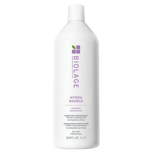 Dry hair often causes frizz and split ends and lacks shine. Inspired by the ever-hydrated, never dry aloe plant, Biolage Hydra source Shampoo helps optimize moisture balance and protect against future damage for healthy looking hair. This salon professional hair treatment gives you up to 15X more moisturized hair after just one application.*