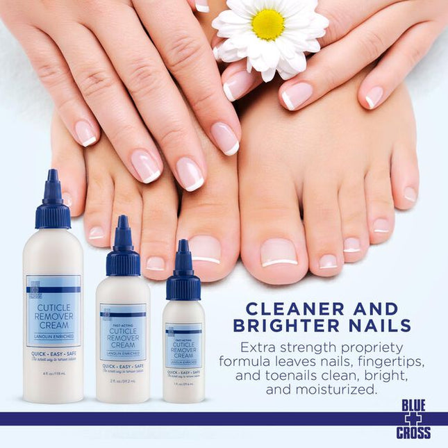 For 90+ years Blue Cross Professional Nail Care has been the preferred choice of manicurists, cosmetologists, nail artists, influencers, and beauticians for cuticle care and nail health - leaving nail beds clean, bright, moisturized, and nourished.