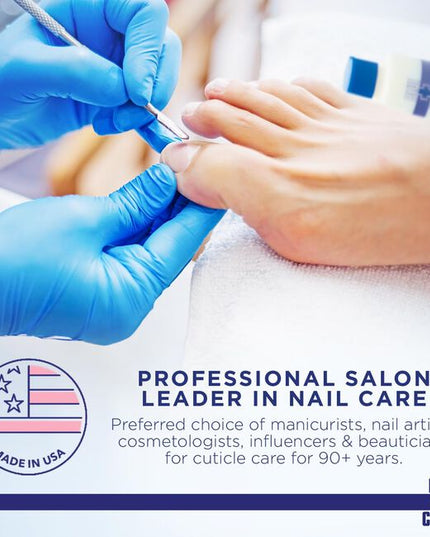 For 90+ years Blue Cross Professional Nail Care has been the preferred choice of manicurists, cosmetologists, nail artists, influencers, and beauticians for cuticle care and nail health - leaving nail beds clean, bright, moisturized, and nourished.