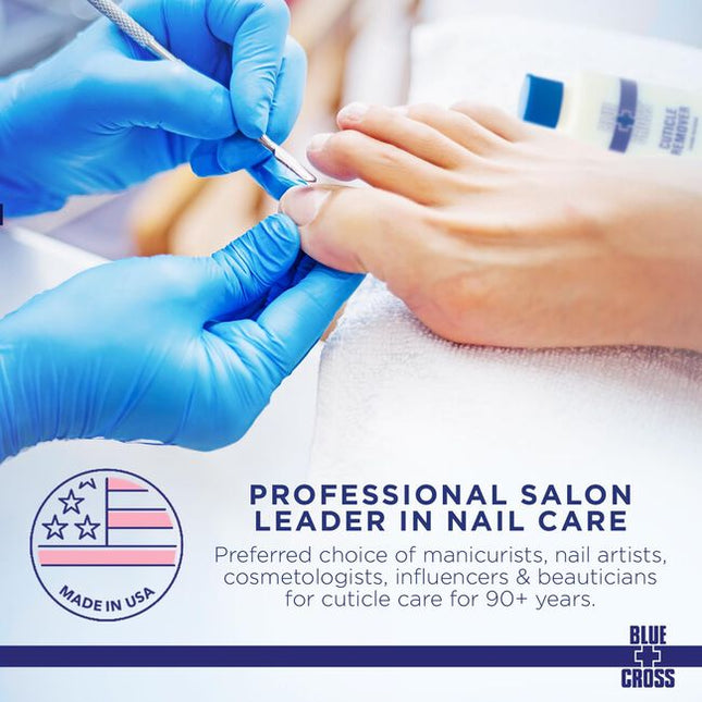 For 90+ years Blue Cross Professional Nail Care has been the preferred choice of manicurists, cosmetologists, nail artists, influencers, and beauticians for cuticle care and nail health - leaving nail beds clean, bright, moisturized, and nourished.