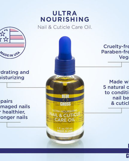 For 90+ years Blue Cross Professional Nail Care has been the preferred choice of manicurists, cosmetologists, nail artists, influencers, and beauticians for cuticle care and nail health - leaving nail beds clean, bright, moisturized, and nourished. 