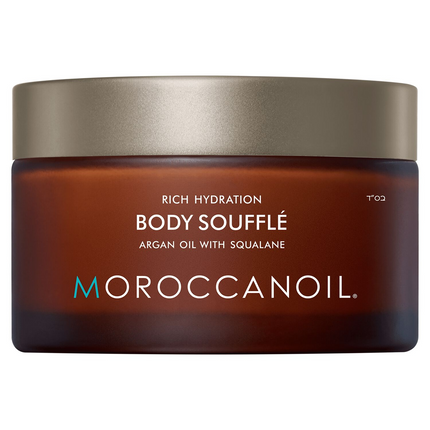 Body Soufflé is a lightweight, whipped moisturizer that absorbs quickly to provide daily hydration and silky, smooth results for all skin types. In addition to a blend of reparative argan, avocado, and macadamia seed oils, the formula includes hydrating squalene to improve skin’s natural barrier.