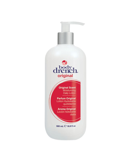 The Original Body Drench lotion is packed full of natural emollients and humectants, rubs in easily, never greasy and is skin-fit all the time.