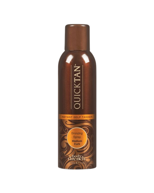 This fast-drying, non-greasy spray provides even coverage and will not fade, streak, smear or give you an orange appearance. Formulated with Aloe Extract (rich in vitamins and amino acids), Black Walnut Extract (rich in Tannin) and Chamomile Extract (to condition skin), Quick Tan will give you a long-lasting bronze tan for up to five days. Perfect for men and women, Quick Tan can be used on both the face and body for a natural-looking healthy glow.