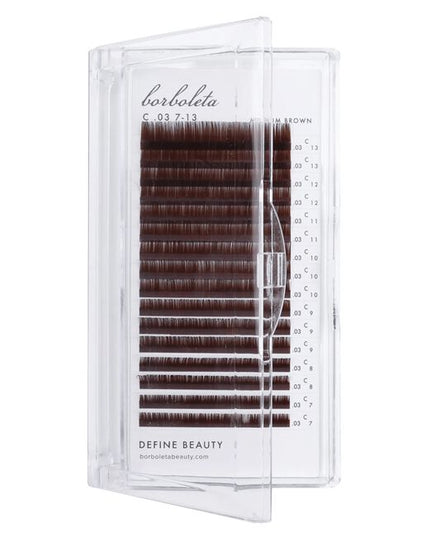 Meet the softer side of lash artistry. Borboleta's Brown Lashes are officially here! Meadow Brown Lashes are a light, golden finish that brightens the eye and softens the entire look.