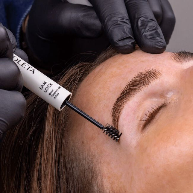 Lam Lock Brow Gel is the ultimate finishing step for shaping, defining, and setting brows with 12–24 hours of strong yet flexible hold. The formula’s innovative crosspolymer technology provides the perfect balance of control and comfort - offering high-strength shaping power with a low-gloss finish that looks natural on every brow.