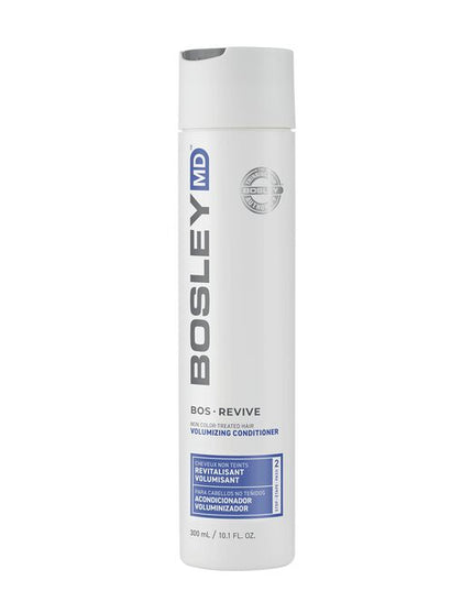 BosRevive Volumizing Conditioner is uniquely formulated for those who want to help restore visibly thinning hair. Weightless, daily conditioner containing DHT inhibitors infuses body and shine without weighing the hair down. Saw Palmetto, a natural DHT-blocker, works with Niacin to help revitalize the hair and reduce shedding while Biotin and Panthenol help strengthen hair strands. Hair appears fuller and nourished with more volume.
