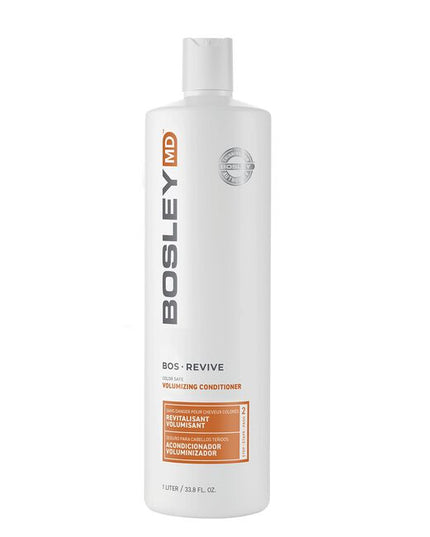 After shampooing, emulsify conditioner in hands, evenly distribute on wet hair with focus on mid-shaft and ends. Leave in up to five minutes and rinse. Follow with BosleyMD treatment products.