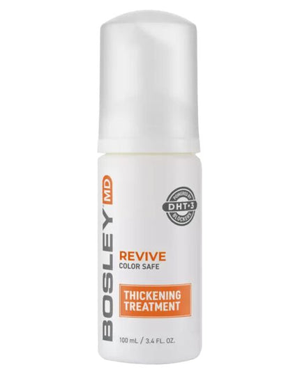 BosRevive Leave-In Thickening Treatment is uniquely formulated for those who want to help restore visibly thinning hair. Designed to help inhibit DHT, this lightweight, foaming, alcohol-free intensive treatment may aid in rejuvenating the scalp and help support the growth of stronger, healthier hair.