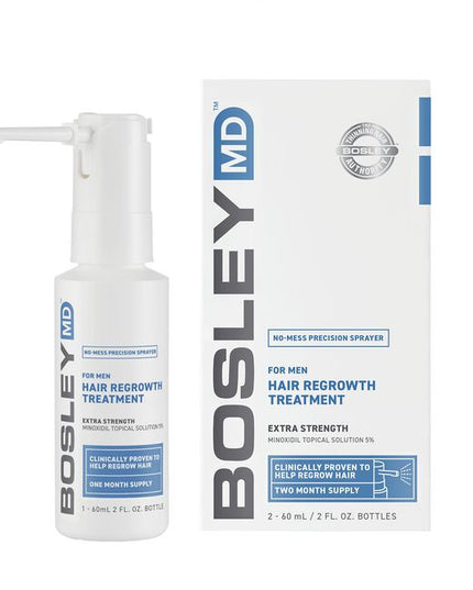 Clinically proven to regrow hair and slow down further hair loss, Hair Regrowth Treatment with Minoxidil formulated exclusively for Men is a leave-in, FDA-approved treatment available in a no-mess sprayer application. Reactivate hair follicles to stimulate hair growth and fight hair loss with this clinically proven formula and achieve thicker, fuller looking hair. 60 day supply.