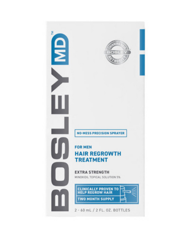 Clinically proven to regrow hair and slow down further hair loss, Hair Regrowth Treatment with Minoxidil formulated exclusively for Men is a leave-in, FDA-approved treatment available in a no-mess sprayer application. Reactivate hair follicles to stimulate hair growth and fight hair loss with this clinically proven formula and achieve thicker, fuller looking hair. 60 day supply.