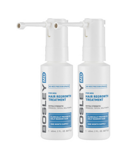 Clinically proven to regrow hair and slow down further hair loss, Hair Regrowth Treatment with Minoxidil formulated exclusively for Men is a leave-in, FDA-approved treatment available in a no-mess sprayer application. Reactivate hair follicles to stimulate hair growth and fight hair loss with this clinically proven formula and achieve thicker, fuller looking hair. 60 day supply.
