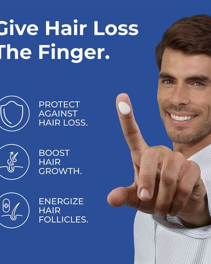 Give Thinning Hair The Finger! Get thicker, fuller-looking hair in as little as 45 days with this breakthrough hair growth technology co-created by Bosley Doctors and Yuva Biosciences. It is the first ever thinning hair solution formulated using artificial intelligence. AI processed thousands of compounds to identify the exact molecule need to support healthy mitochondria.†