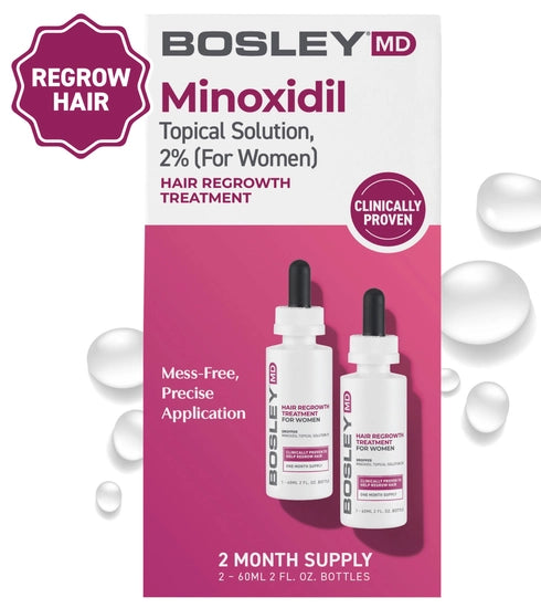 Hair Regrowth Treatment with Minoxidil formulated exclusively for Women is a leave-in, FDA-approved treatment clinically proven to regrow hair and slow down further hair loss. Clinically Proven to Regrow Hair. Minoxidil 2% w/v. 60-day supply.