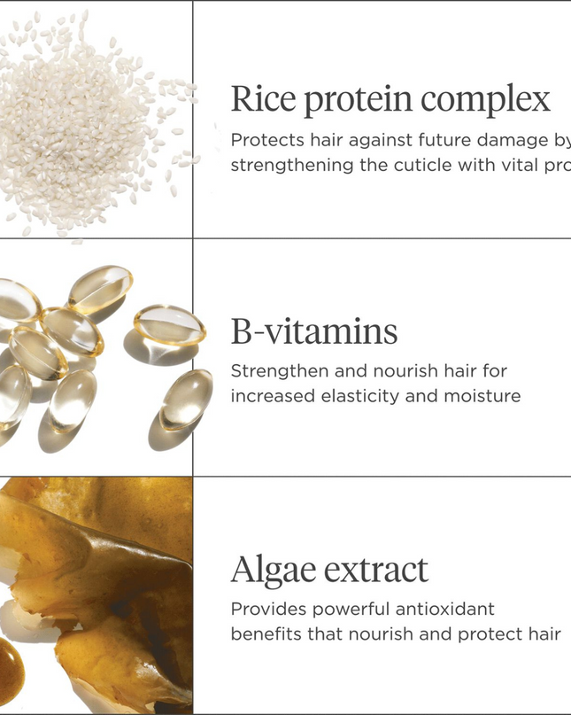 An intensive hair treatment that delivers the optimal balance of protein + moisture to double the strength of hair after one use.