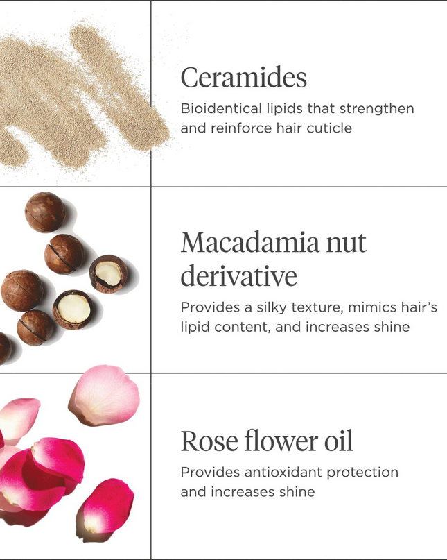 A lightweight, silicone-free oil that helps seal split ends, repair hair damage, and prevent future breakage.