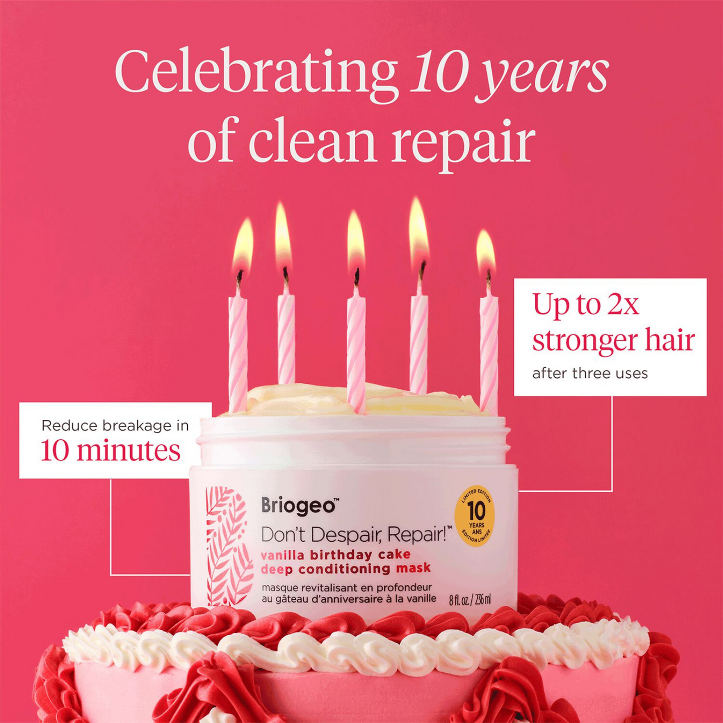 Briogeo - Don't Despair, Repair! Vanilla Birthday Cake Deep Conditioning Mask