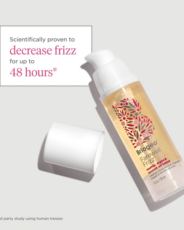 A silicone-free hair oil scientifically proven to decrease frizz for up to 48 hours.
