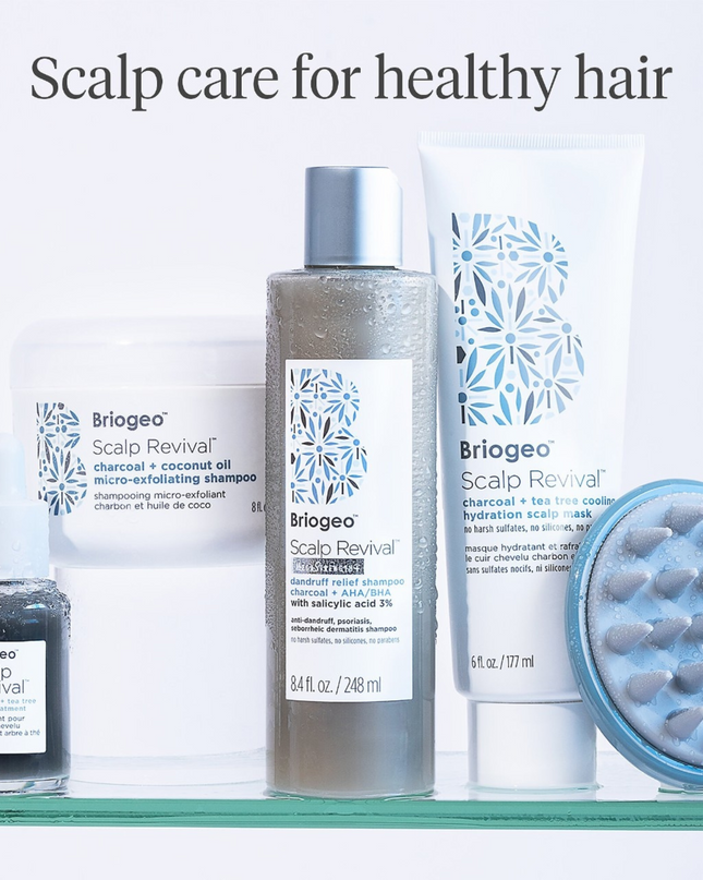A leave-in soothing scalp treatment clinically shown to increase scalp hydration by up to 142%.*