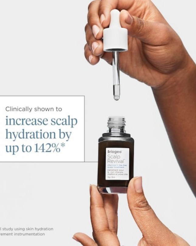 A leave-in soothing scalp treatment clinically shown to increase scalp hydration by up to 142%.*