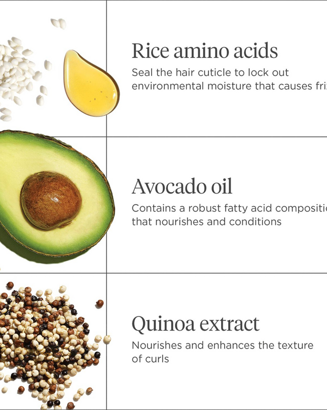 A protein-free, weekly hair mask that intensely moisturizes, enhances slip, and boosts definition for soft, bouncy, and vibrant curls.