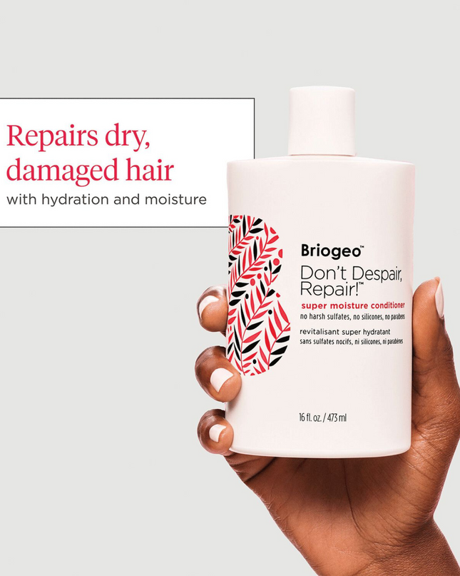 An ultra-hydrating, silicone-free conditioner that brings a surge of intensive moisture to strengthen damaged hair + prevent future breakage.