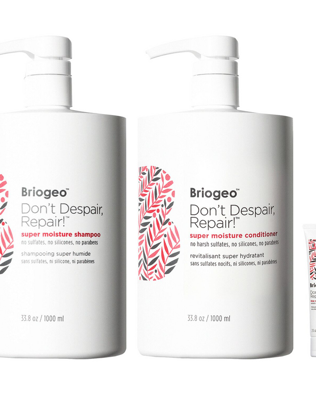 Ultra-hydrating Shampoo & Conditioner that strengthens damaged hair and prevents future breakage.