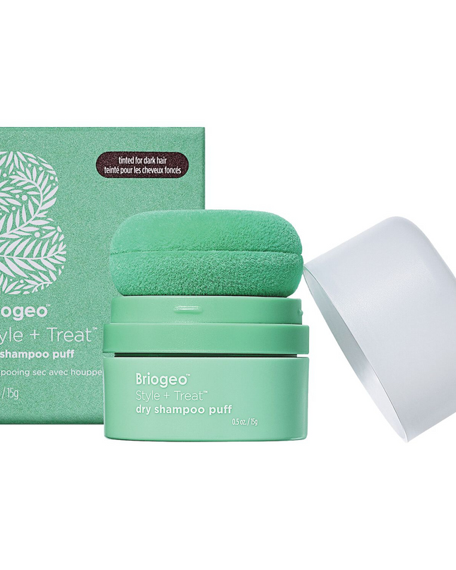 Style + Treat™ Dry Shampoo Puff is a lightweight, aerosol-free powder that absorbs excess oil to refresh hairstyles. This talc-free dry shampoo uses a compact power puff for a convenient, on-the-go root refresh.