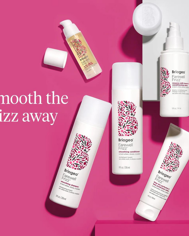 A silicone-free heat protectant cream that minimizes frizz, smooths hair, and protects against heat up to 450°F.