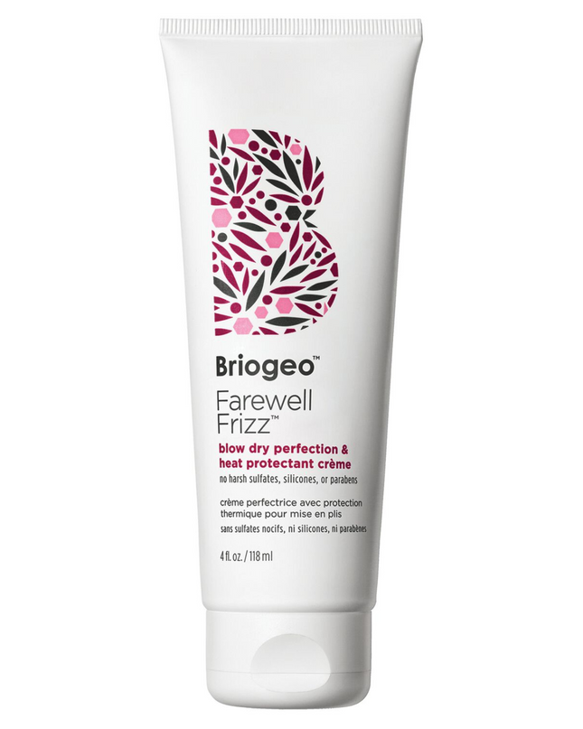 A silicone-free heat protectant cream that minimizes frizz, smooths hair, and protects against heat up to 450°F.