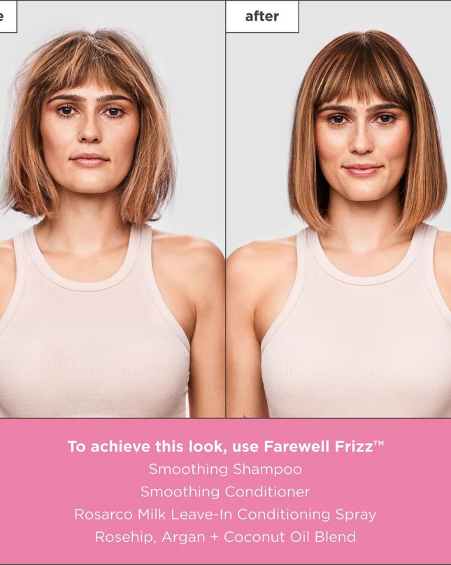 A frizz-fighting, silicone-free conditioner that smooths strands and adds shine to hair.