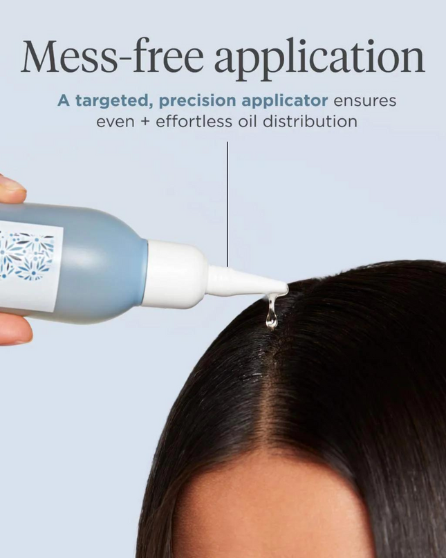 A hair and scalp pre-wash treatment formulated with biomimetic lipid-rich oils and vitamins that strengthen the skin’s moisture barrier while deeply nourishing the hair. Rosemary oil, tea tree oil, and bisabolol help soothe a dry scalp and create a balanced environment to support healthy hair.