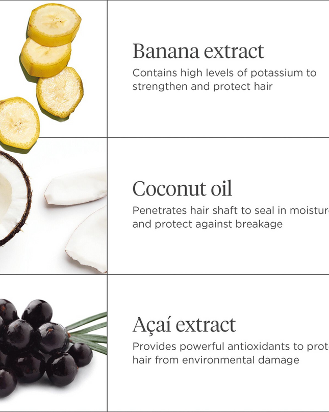 A nutrient-rich, tropical smoothie-inspired conditioner that deeply nourishes dry, parched hair.