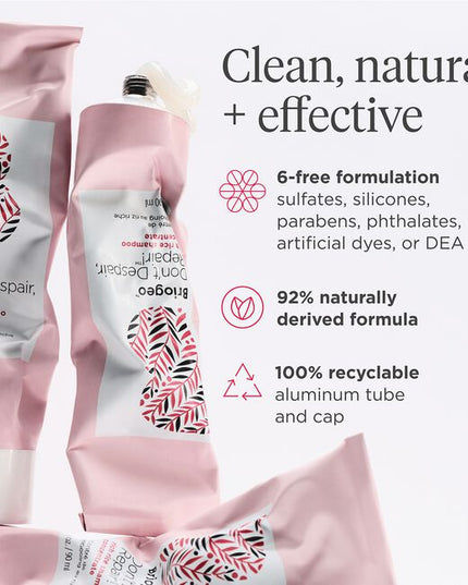 A concentrated water-activated treatment shampoo that gently cleanses severely damaged hair while replenishing it with vital nutrients.