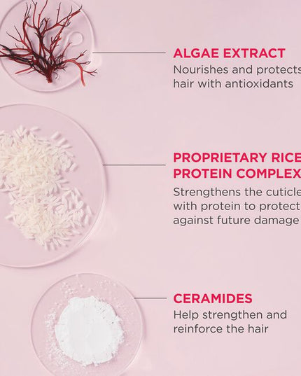 A concentrated water-activated treatment shampoo that gently cleanses severely damaged hair while replenishing it with vital nutrients.