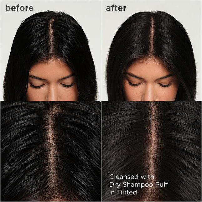 Style + Treat™ Dry Shampoo Puff is a lightweight, aerosol-free powder that absorbs excess oil to refresh hairstyles. This talc-free dry shampoo uses a compact power puff for a convenient, on-the-go root refresh. A universal brown tint blends seamlessly for root touch-ups with no white cast.