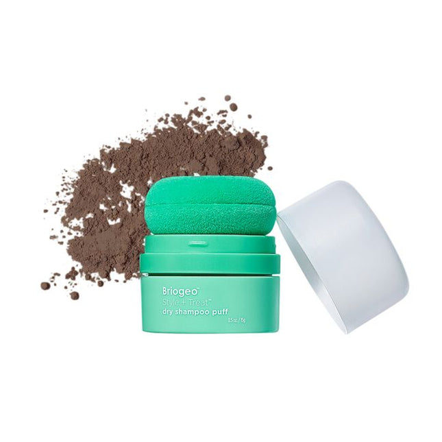 Style + Treat™ Dry Shampoo Puff is a lightweight, aerosol-free powder that absorbs excess oil to refresh hairstyles. This talc-free dry shampoo uses a compact power puff for a convenient, on-the-go root refresh. A universal brown tint blends seamlessly for root touch-ups with no white cast.